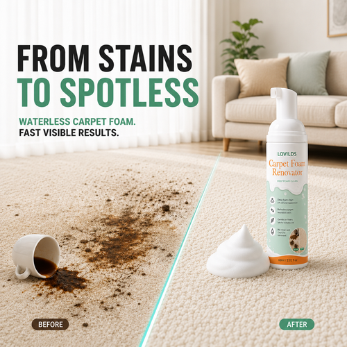 ✨ Instant Waterless Cleaning Foam for Carpet & Fabric 🧼