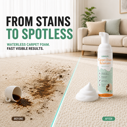 ✨ Instant Waterless Cleaning Foam for Carpet & Fabric 🧼
