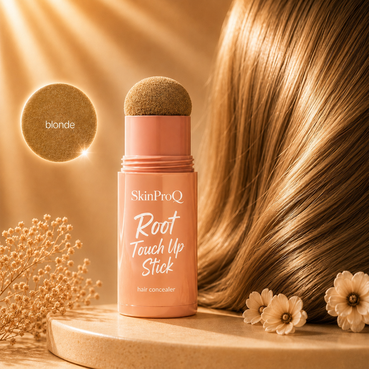 SkinProQ® Root Touch Up Stick – Instantly Cover Gray Roots, Hairline Gaps & Visible Scalp– Fuller-Looking Hair Anytime