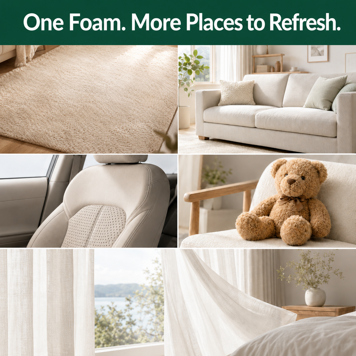 ✨ Instant Waterless Cleaning Foam for Carpet & Fabric 🧼