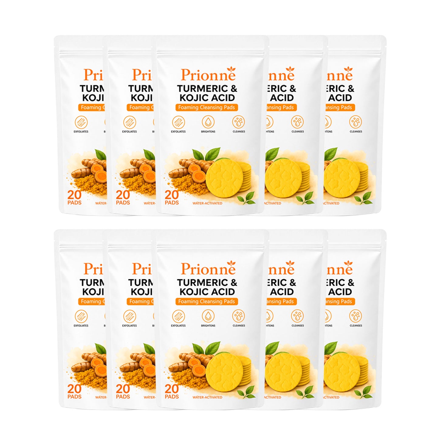 Prionne™ Turmeric + Kojic Acid Cleansing Pads