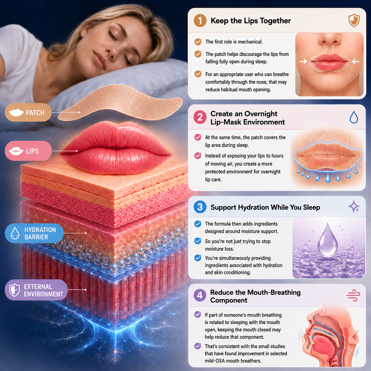 NESLEMY ✨ BUY MORE, GET MORE 👄Hydrating Collagen Mouth Tape