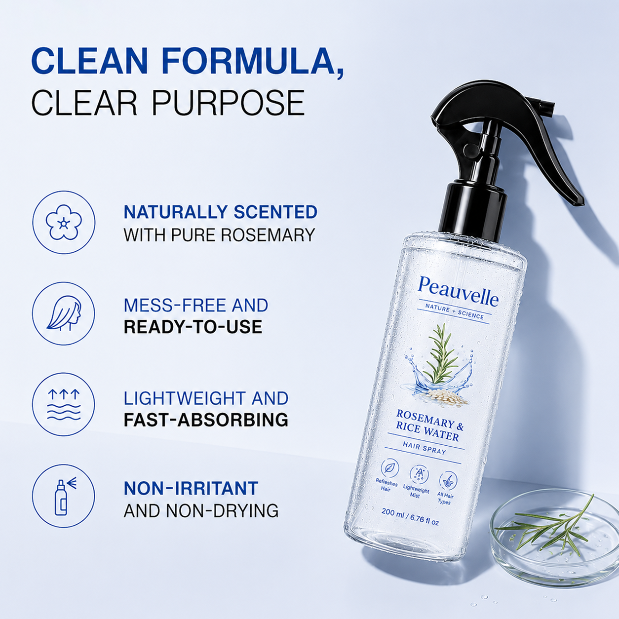 💗Peauvelle Rosemary Hair Care Spray 💧