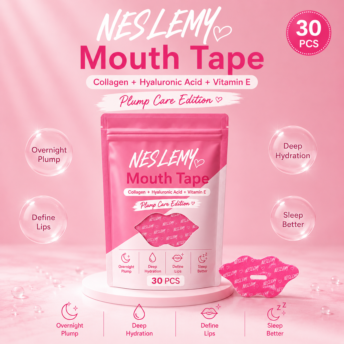 NESLEMY ✨ BUY MORE, GET MORE 👄Hydrating Collagen Mouth Tape